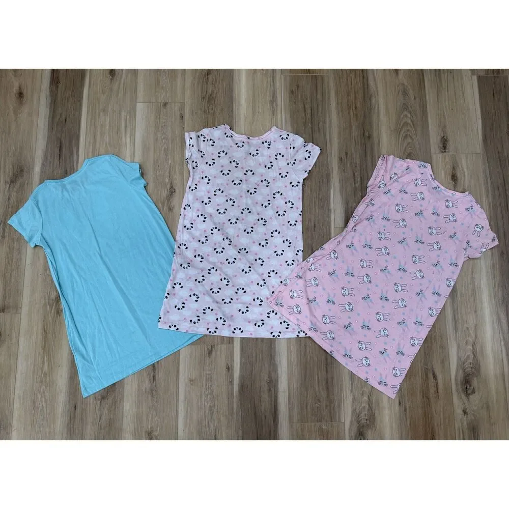 3 Girls Short Sleeve Nightgowns Bulk Lot by René Rofé sz xl 14-16